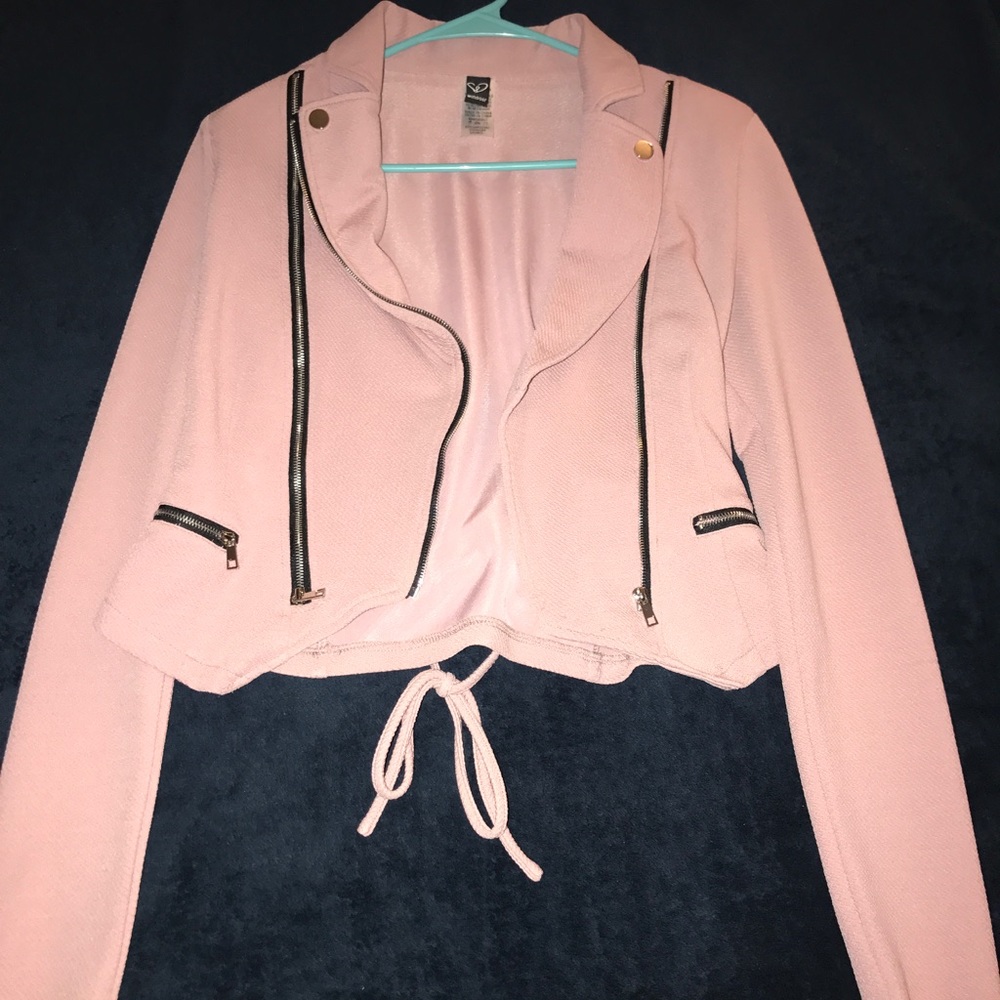 Pink moto jacket